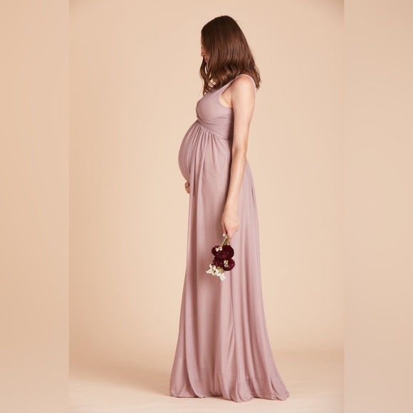 Birdy Grey Lianna Mesh Dress Mauve Maternity Bridesmaid NWT - Picture 10 of 12